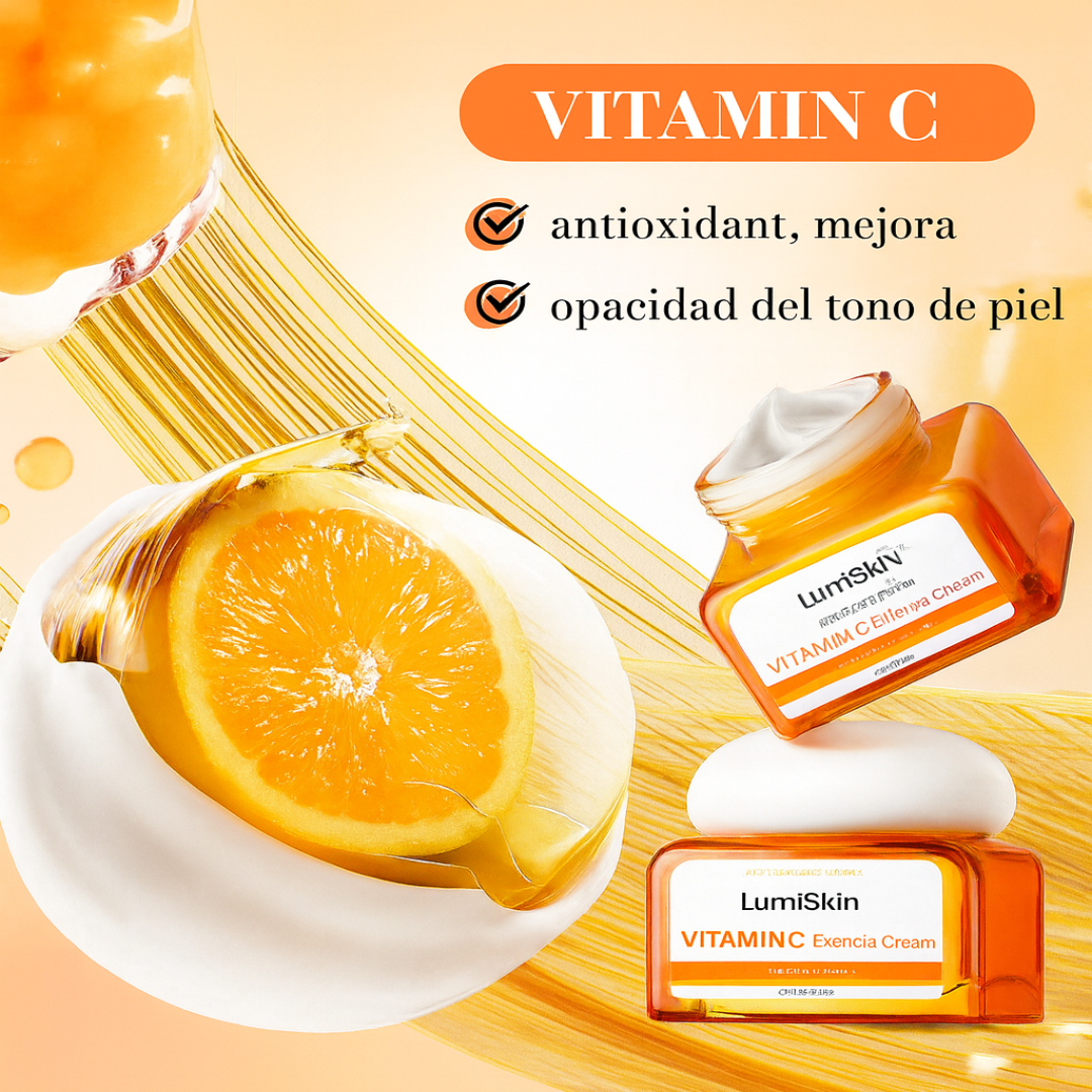 LumiSkin® Crema Facial Blanqueadora e Iluminadora con Vitamina C (50g)