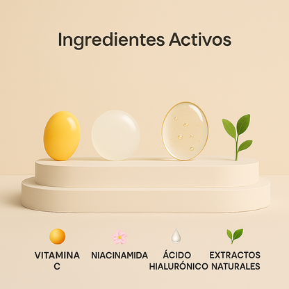 VitaLumi ®  Crema Facial Blanqueadora Iluminadora 5 en 1 con Vitamina C Activa + Niacinamida – Piel Radiante en Cada Aplicación