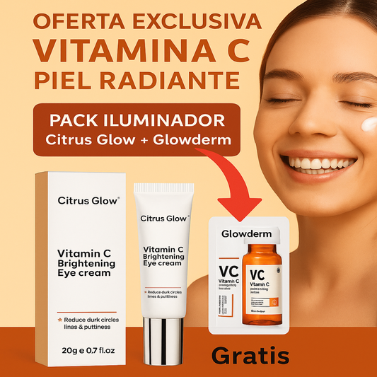 Citrus Glow ® Crema reafirmante   con Vitamina C + Glowderm  Mascarilla Blanqueadora  Gratis ¡¡