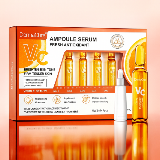 DermaCure 7®   Sérum en Ampolla Refrescante Antioxidante con Vitamina C – Tratamiento de 7 Días (7 x 2ml)