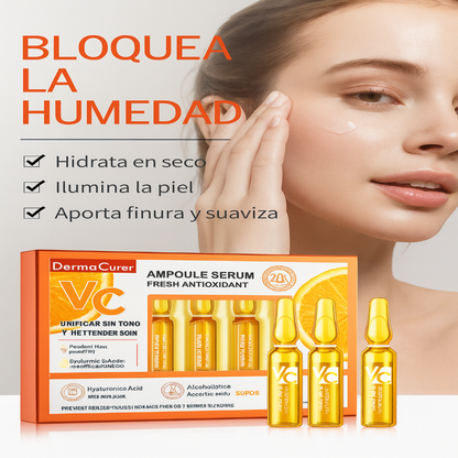 DermaCure 7®   Sérum en Ampolla Refrescante Antioxidante con Vitamina C – Tratamiento de 7 Días (7 x 2ml)