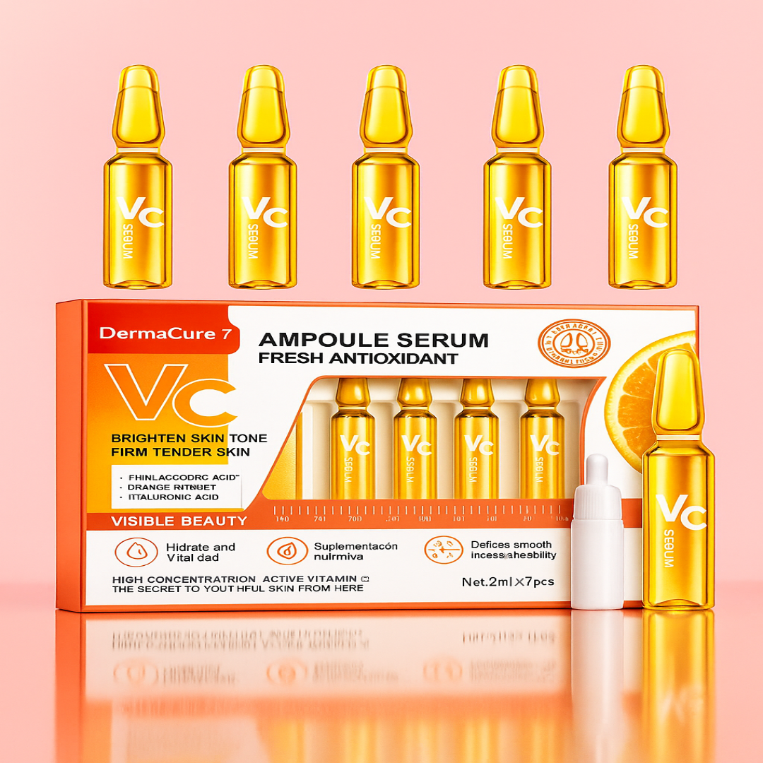 DermaCure 7®   Sérum en Ampolla Refrescante Antioxidante con Vitamina C – Tratamiento de 7 Días (7 x 2ml)
