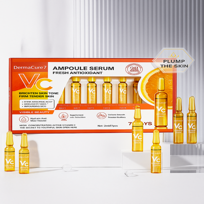 DermaCure 7®   Sérum en Ampolla Refrescante Antioxidante con Vitamina C – Tratamiento de 7 Días (7 x 2ml)